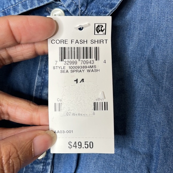 NWT Charter Club Tie Hem Sleeveless Blue Top SIZE 14 PLUS SIZE NEW WITH TAGS - Picture 5 of 8